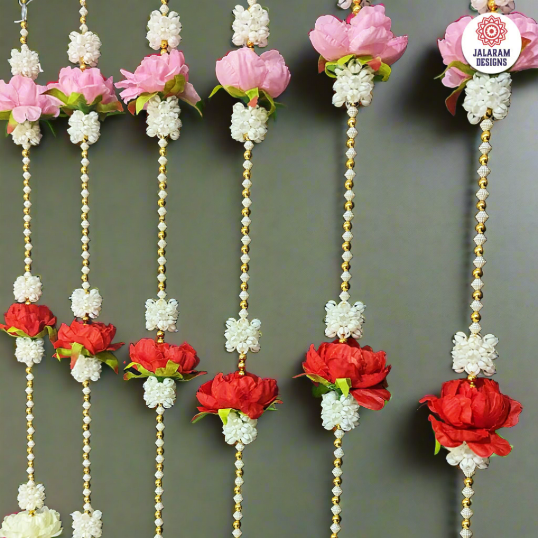 Pearl And Flower Strings (Pair)