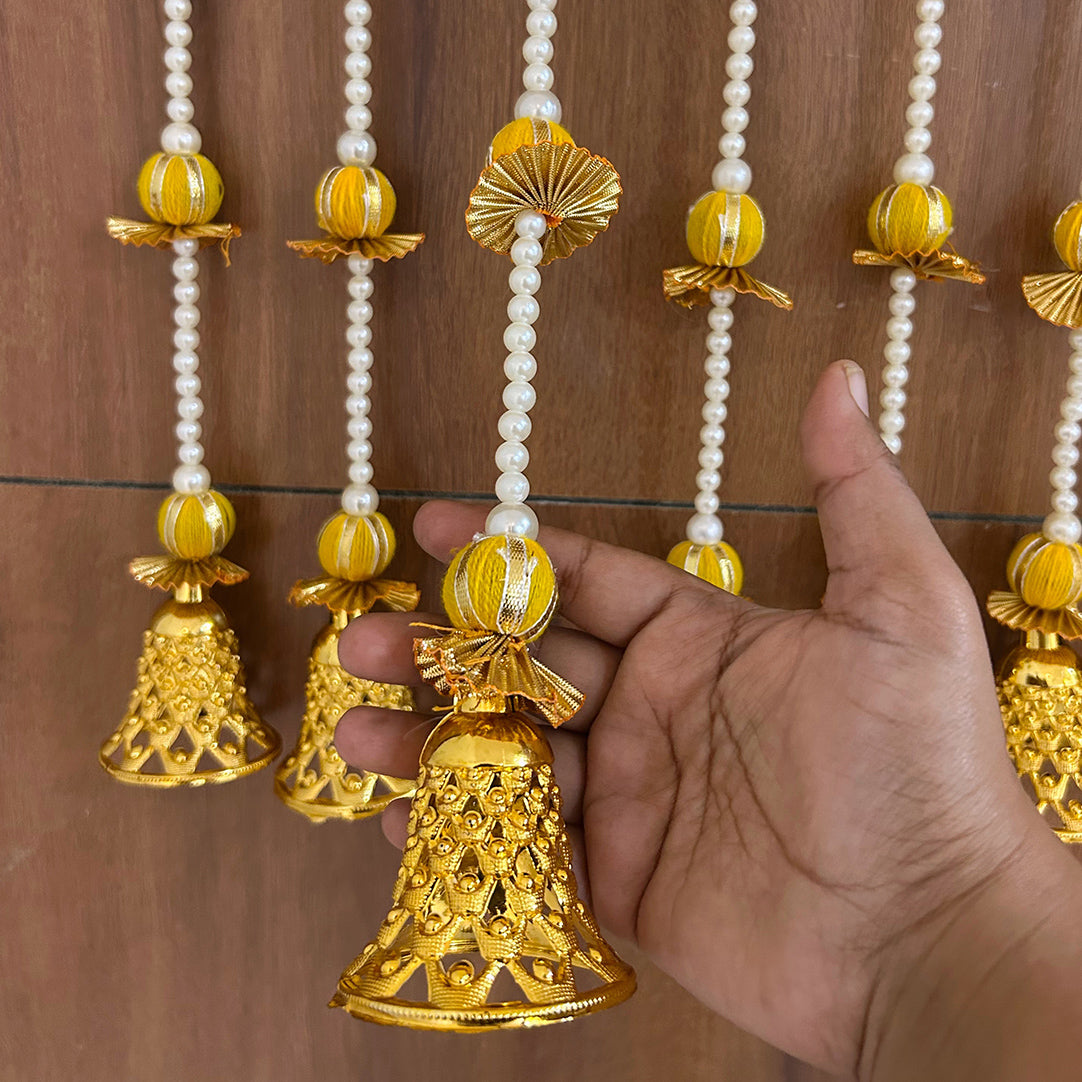 Yellow Gota Ball Bell Hanging