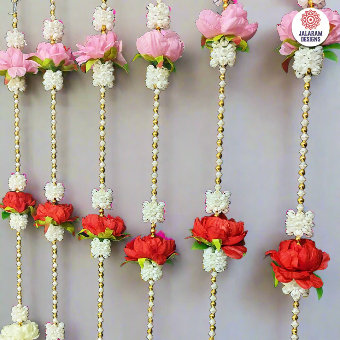 Pearl And Flower Strings (Pair)