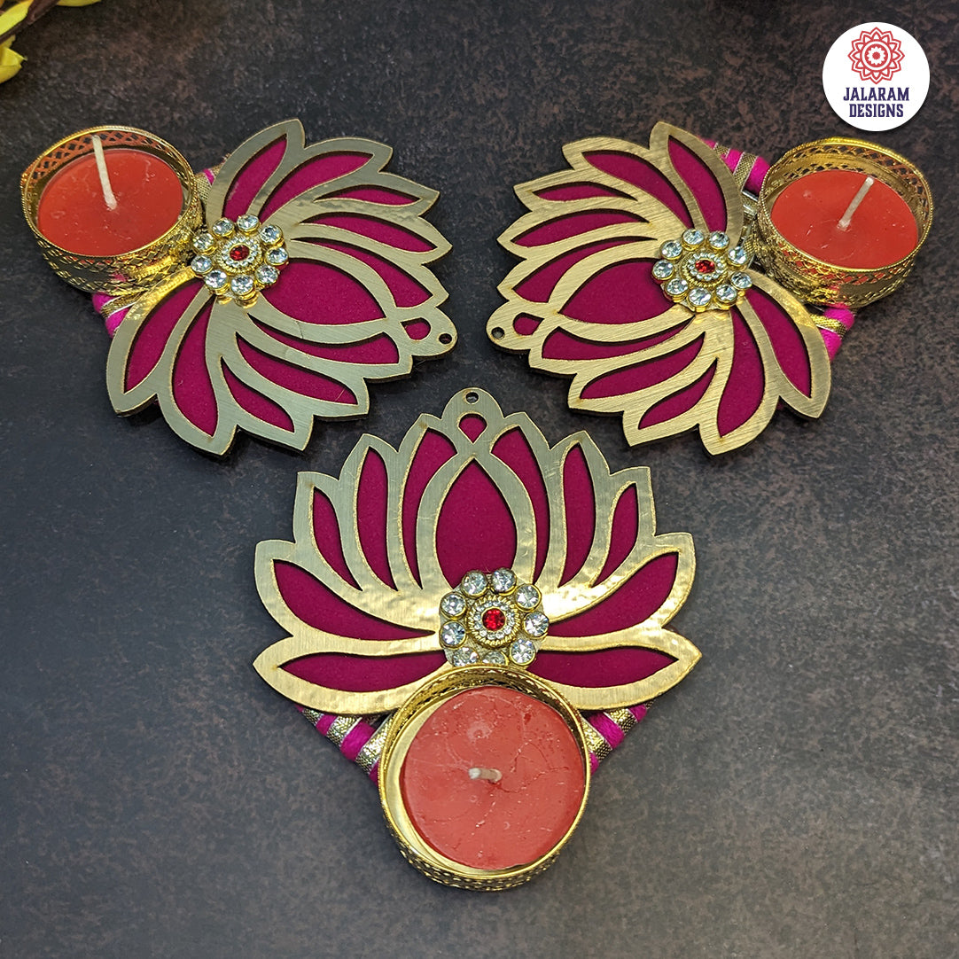 (Set Of 5) Lotus Ring Tea-Light