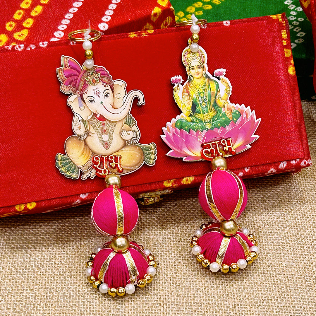 Laxmi Ganesha Shubh Labh With Ball Hanging