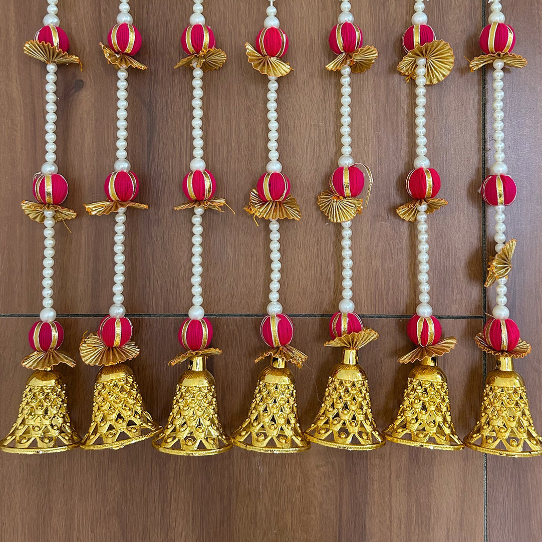 Pink Gota Ball Bell Hanging