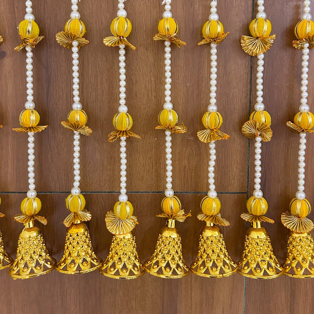 Yellow Gota Ball Bell Hanging