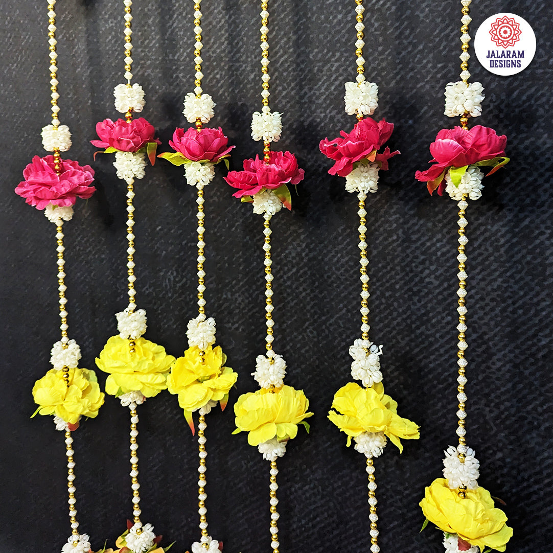 Pearl And Flower Strings (Pair)