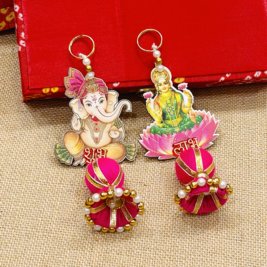 Laxmi Ganesha Shubh Labh With Ball Hanging