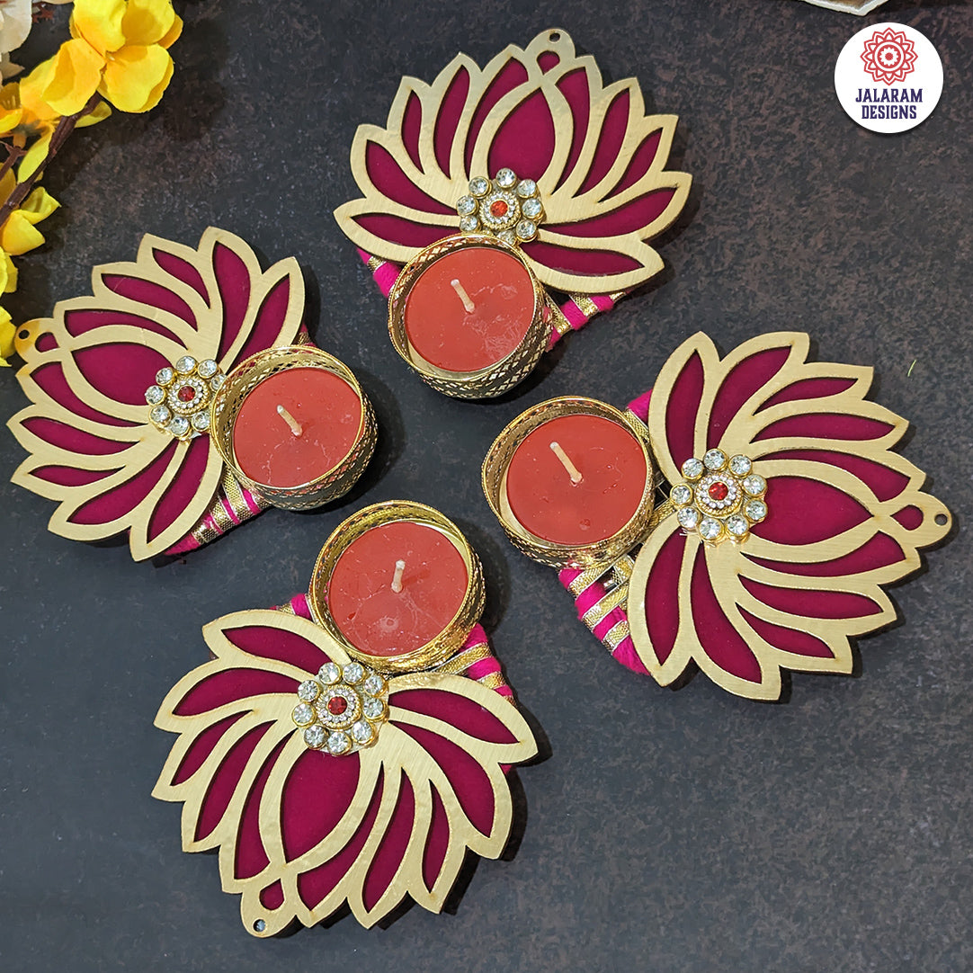 (Set Of 5) Lotus Ring Tea-Light