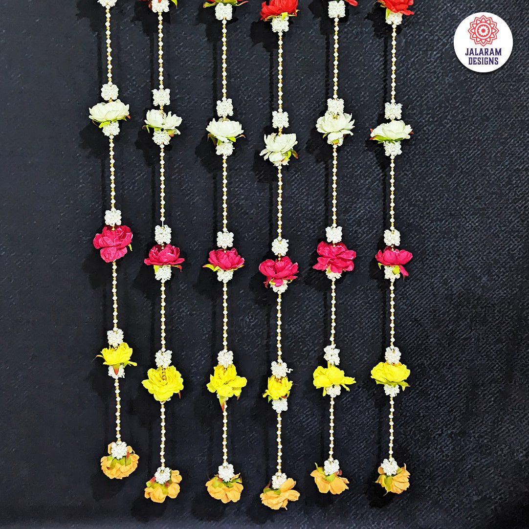 Pearl And Flower Strings (Pair)