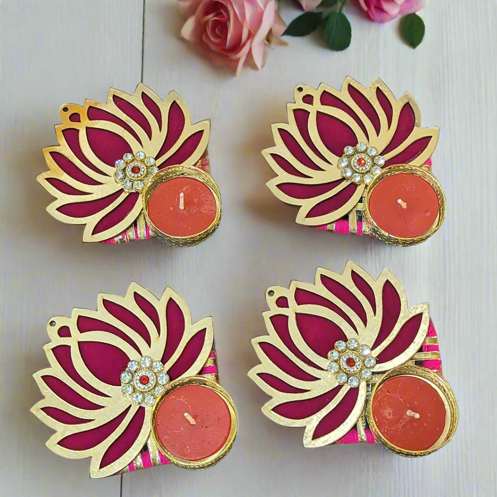 (Set Of 5) Lotus Ring Tea-Light