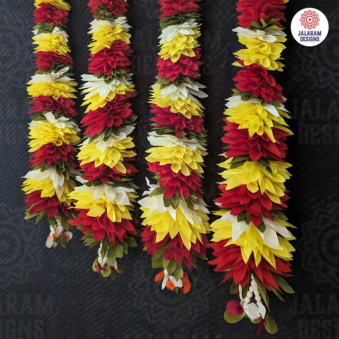 Fabric Garlands Yellow - Red (Pair)