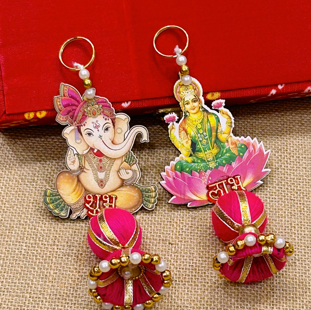 Laxmi Ganesha Shubh Labh With Ball Hanging