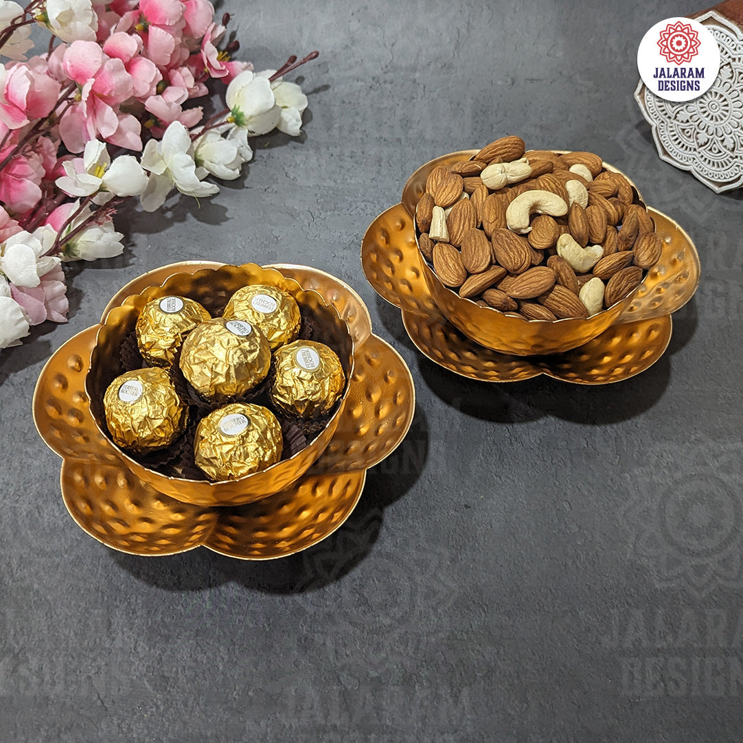 Flower Bowls For Dryfruits/ Chocolate Serving (Single Piece)