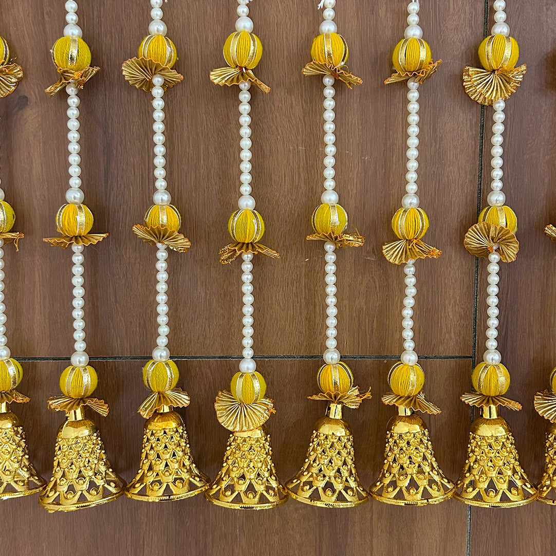 Yellow Gota Ball Bell Hanging