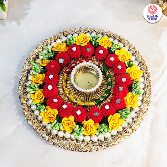 Pearl And Pom Pom Rangoli
