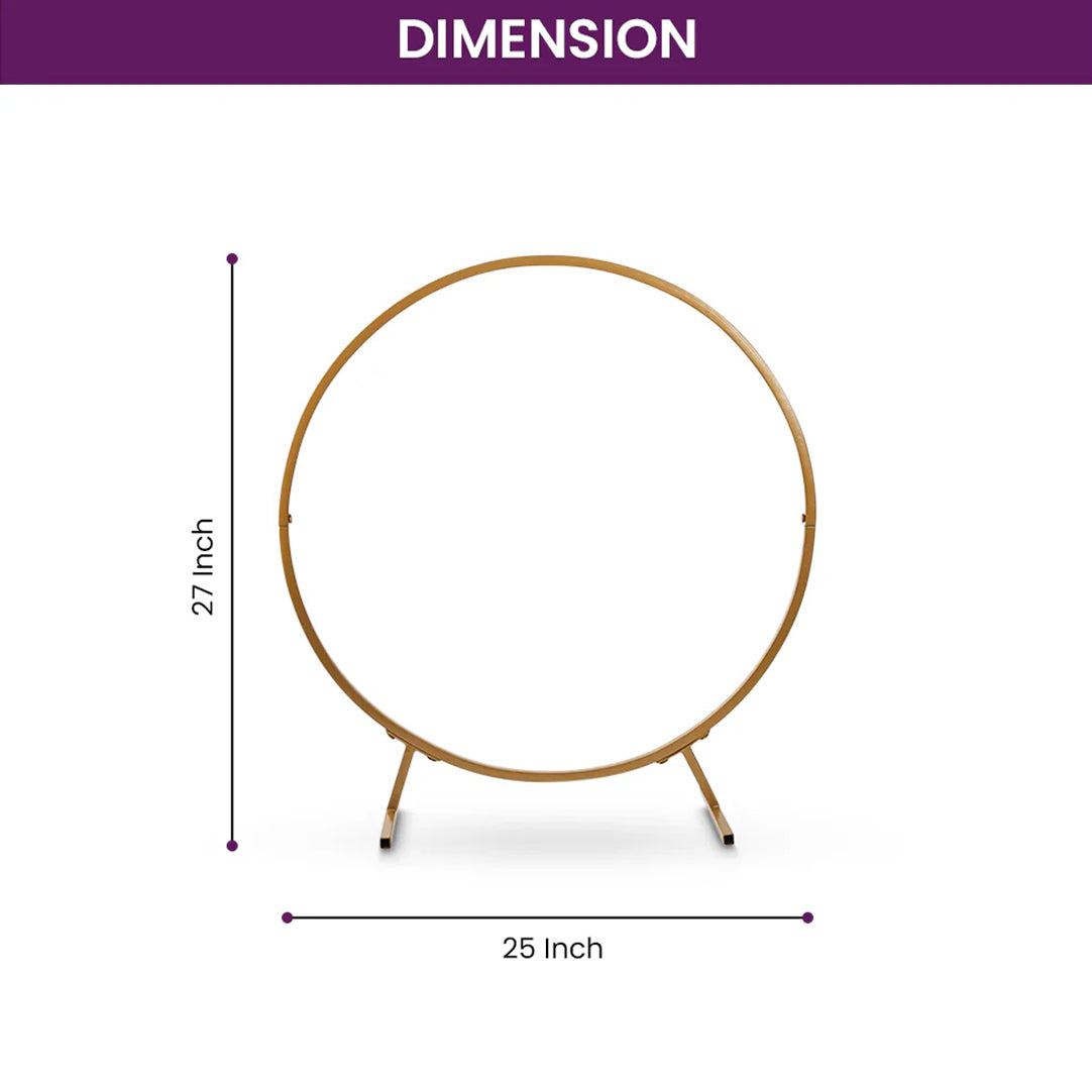 Circular Backdrop Stand for Christmas, Wedding, Ring ceremony, Birthday, Baby Shower, Diwali, Ganpati , Janmashtami, Laxmi Pooja