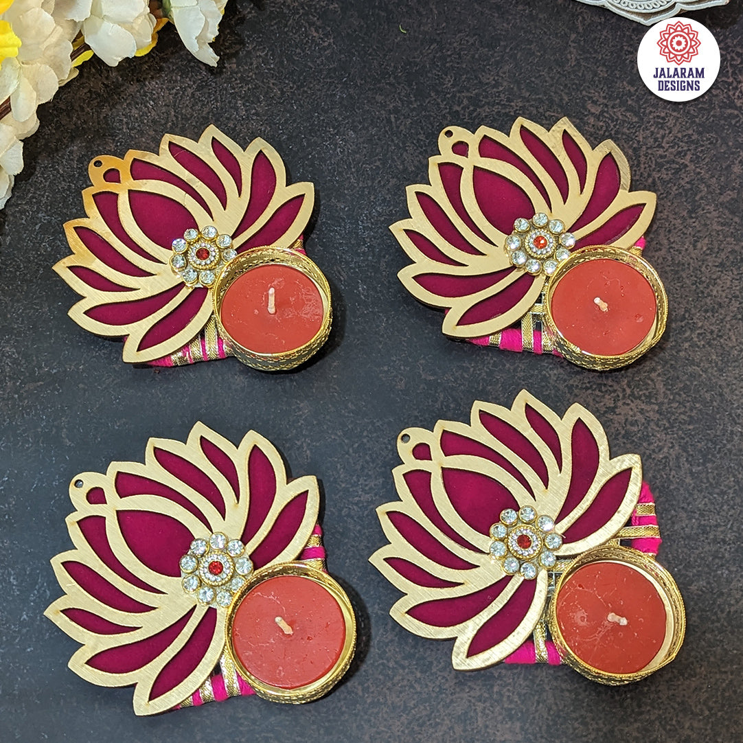 (Set Of 5) Lotus Ring Tea-Light