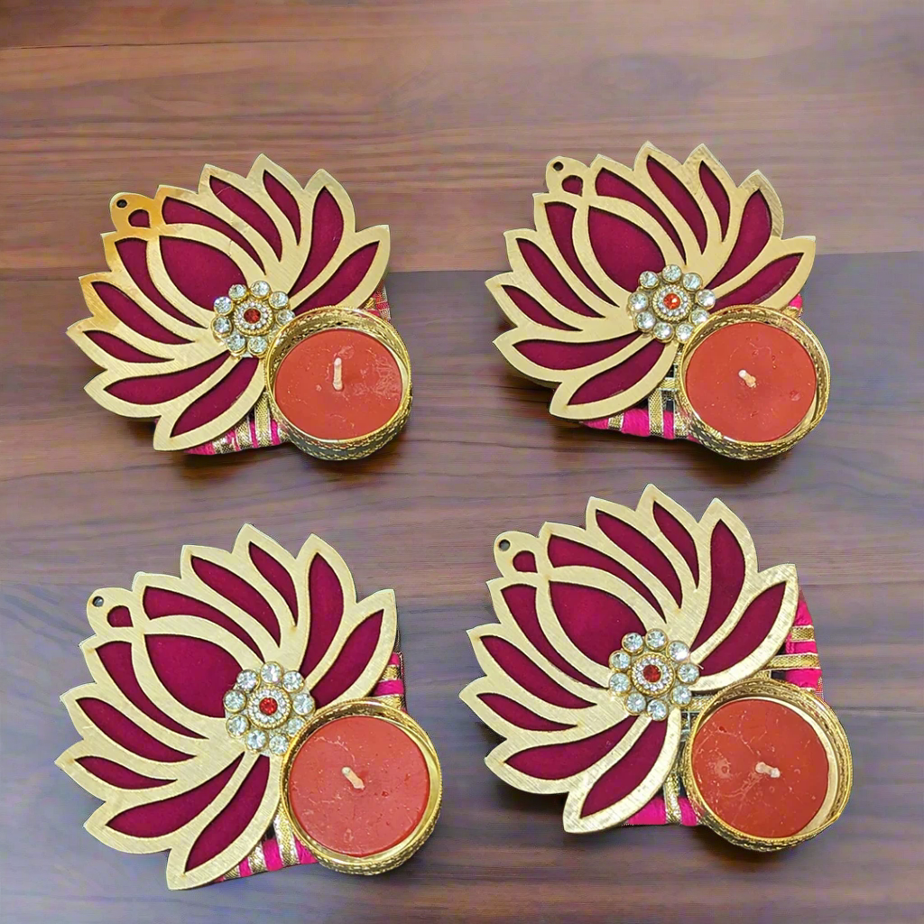 (Set Of 5) Lotus Ring Tea-Light