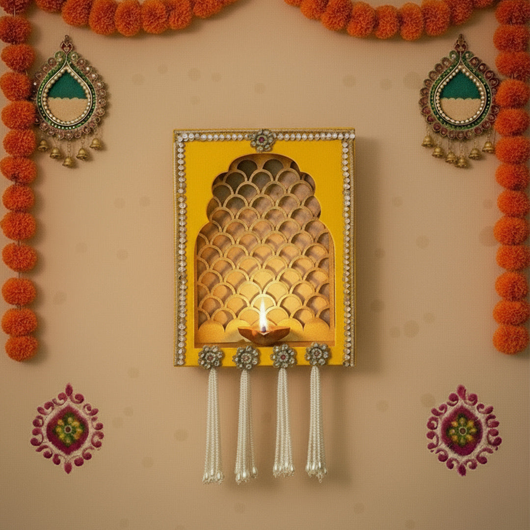 Decorative Wall Jharokha for Diwali Decor | Traditional Indian Wall Art Frame