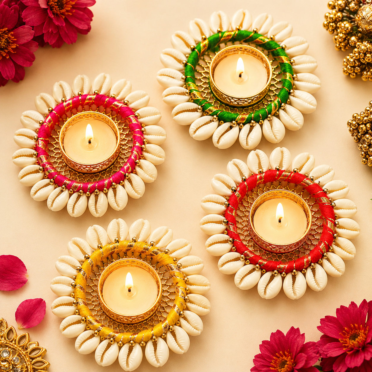 Shell Bangle Tea Light Holder