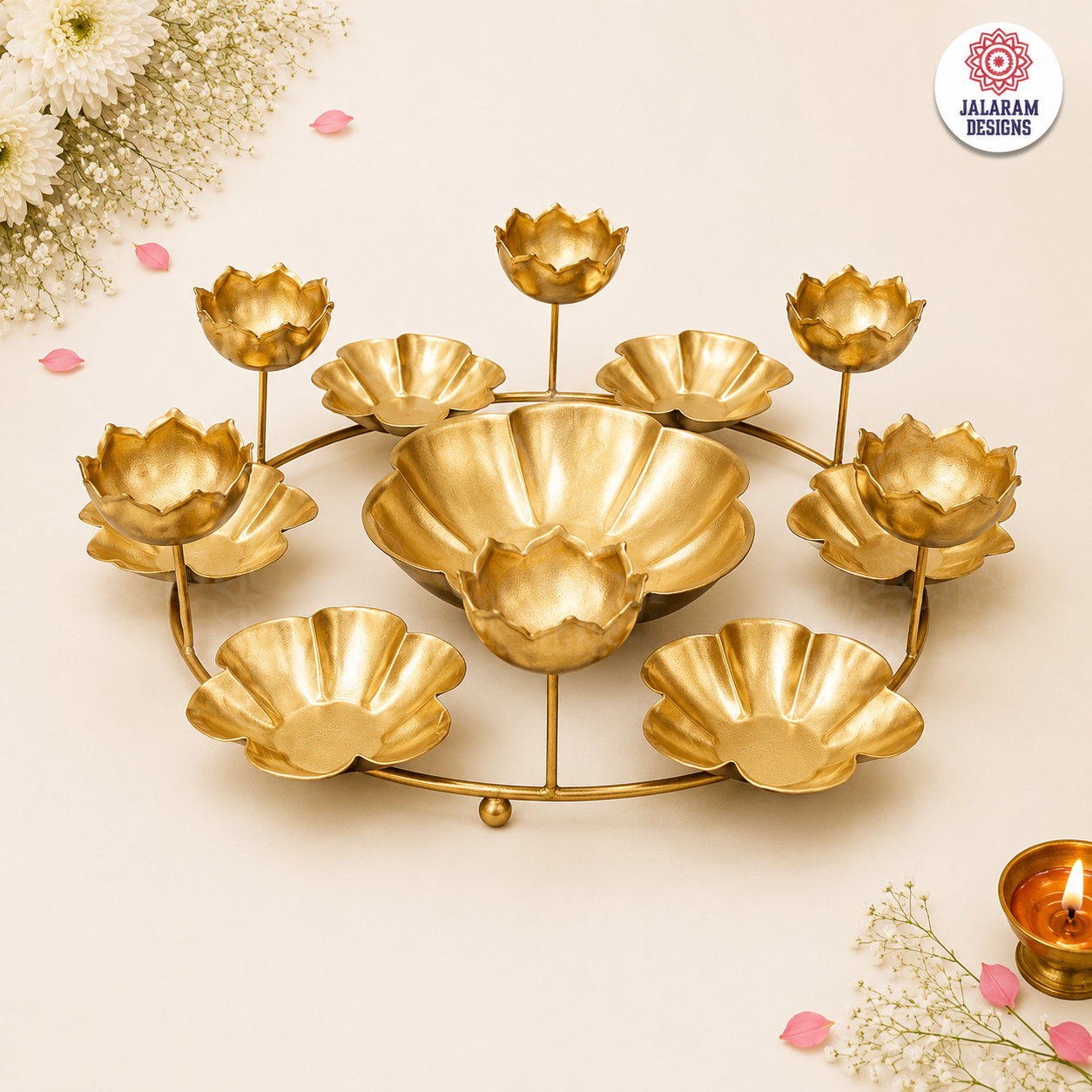 Lotus Flower tea lights urli