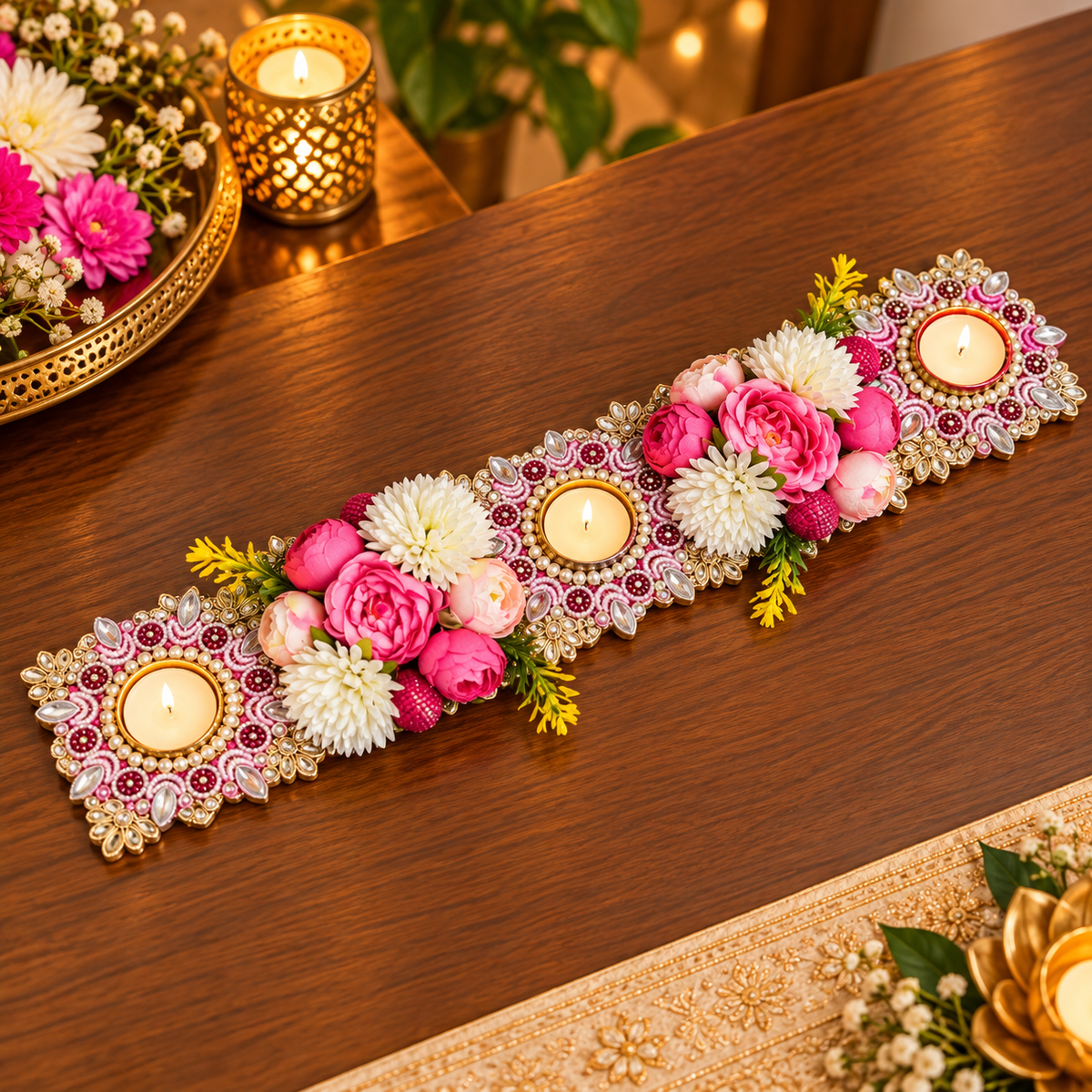 Luxurious Floral Table Runner 2