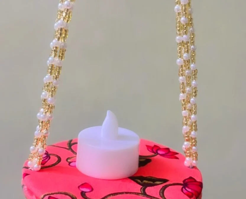Pink Pichwai Mini Lantern