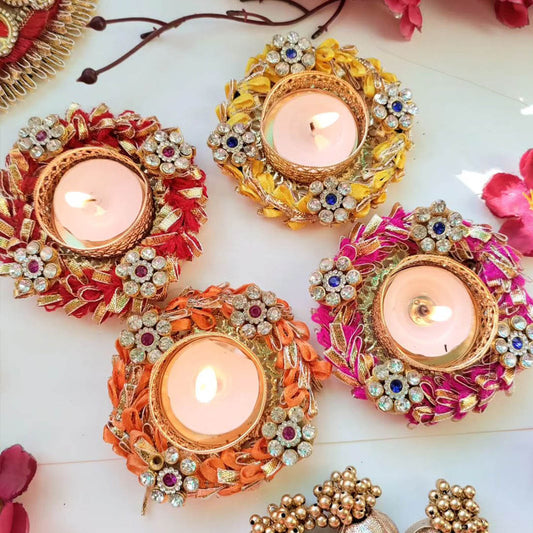 (Set Of 2) Gottapatti And Diamond Diya