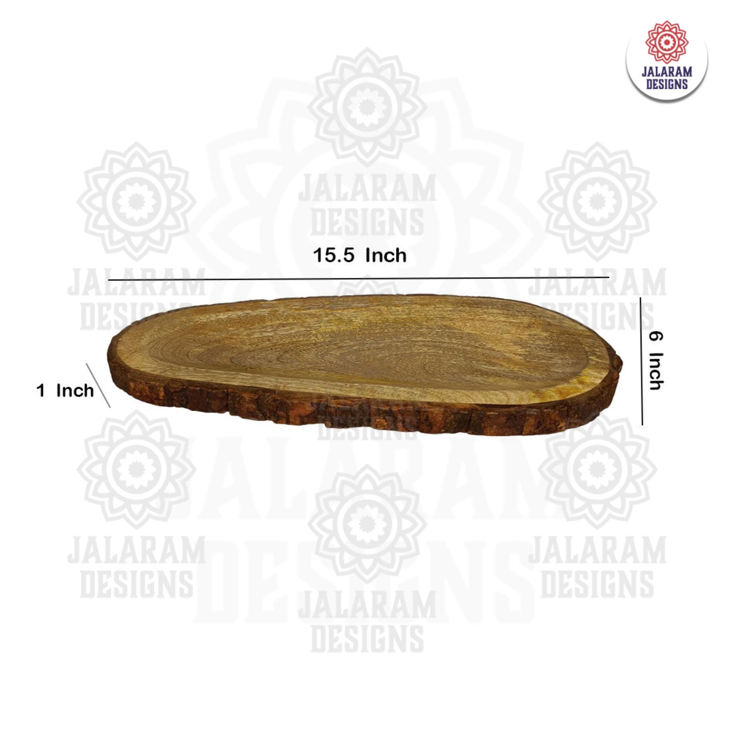 Handcrafted Wooden Serving Papaya Platter for Serving Snack, Cake, Pastries, Server Tray for Home and Kitchen Decor