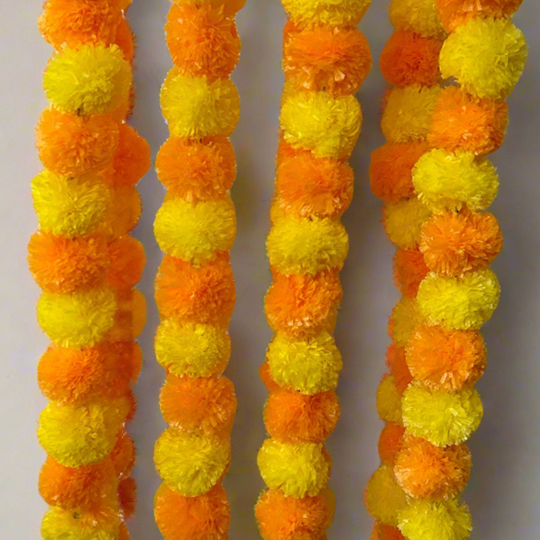 Yellow Orange Marigold Flower Festive Danglers