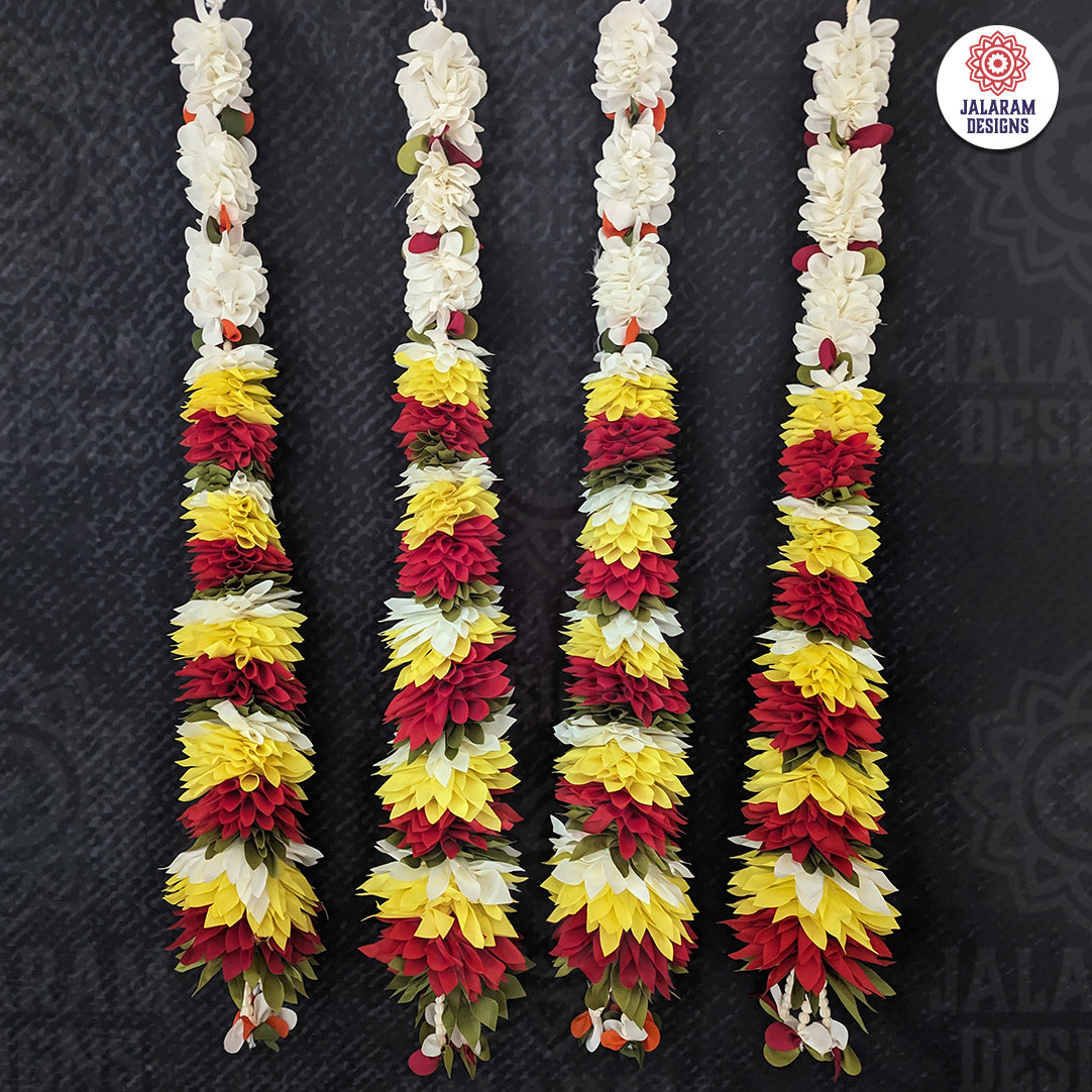 Fabric Garlands Yellow - Red (Pair)