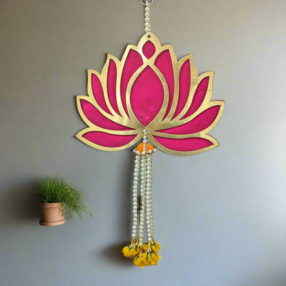 Large Lotus with Pearl And Flower Dangler