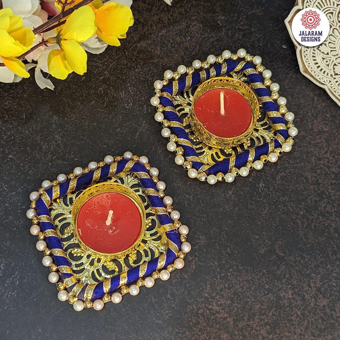 Decorative Ring Diya - Square