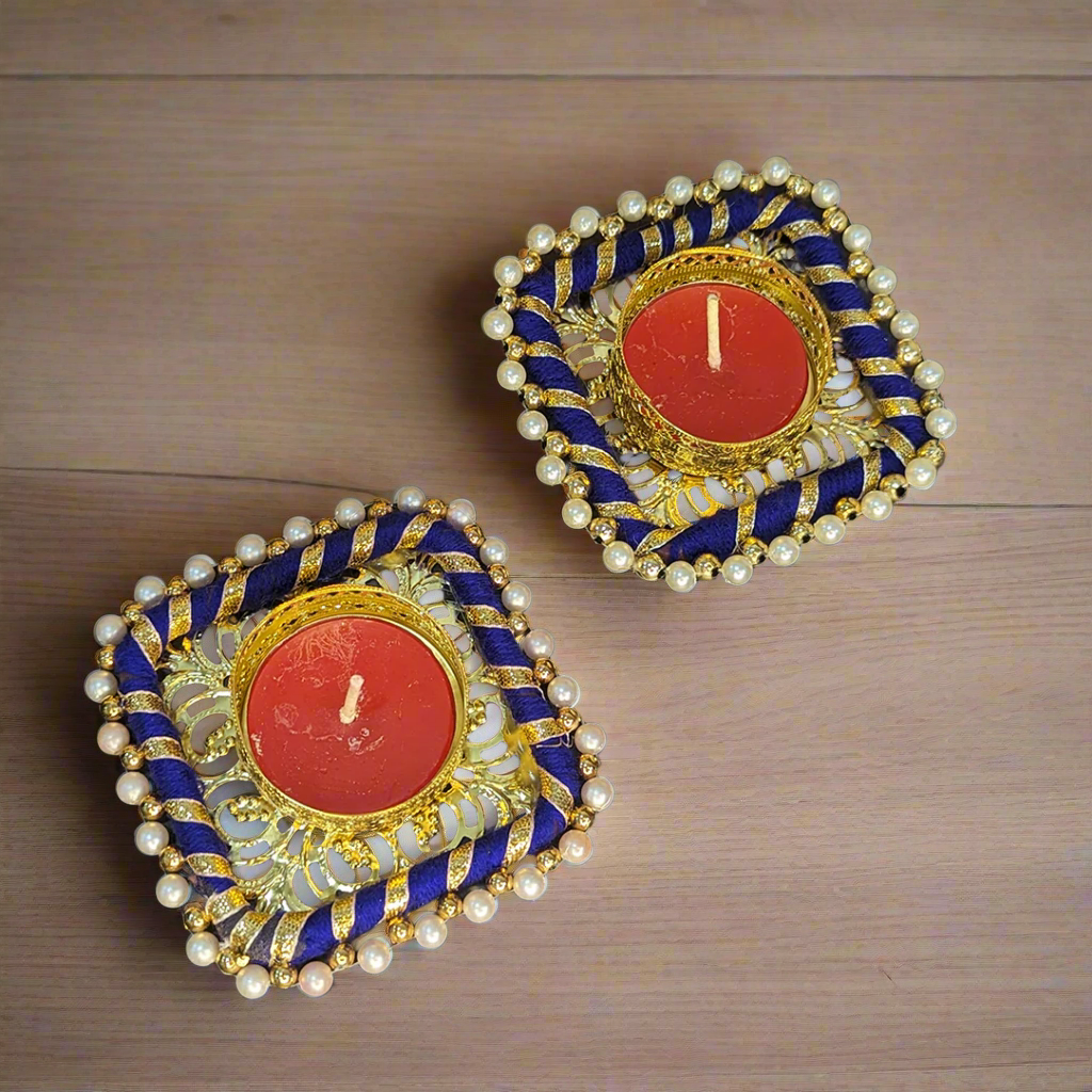 Decorative Ring Diya - Square