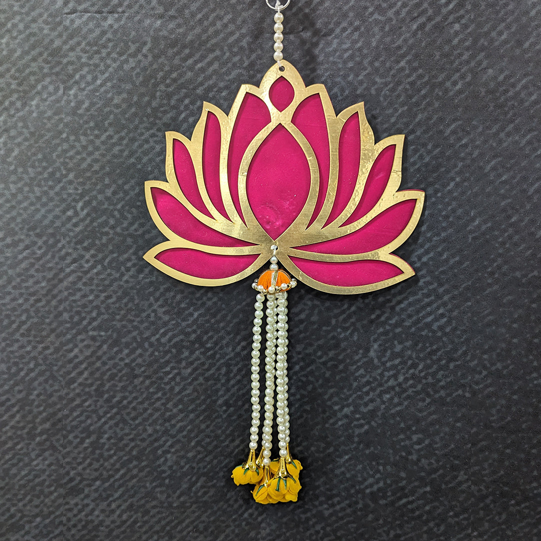 Large Lotus with Pearl And Flower Dangler