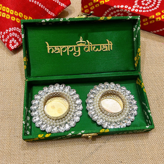 Diwali Hamper | Diamond Diya Gift Set | Festive Gifting & Pooja Favors