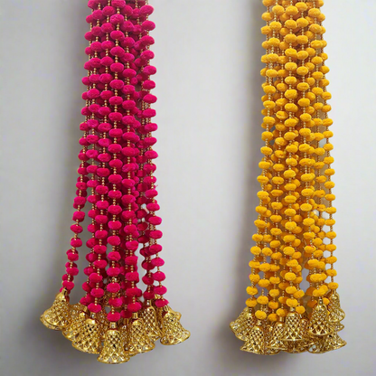 Pompom Hanging with Bells (Pair)