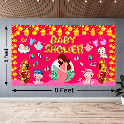 Baby Shower Decoration Design Backdrop (5x8) FT