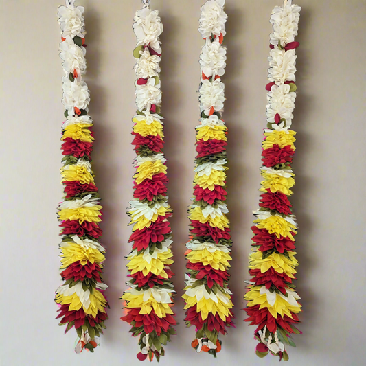 Fabric Garlands Yellow - Red (Pair)