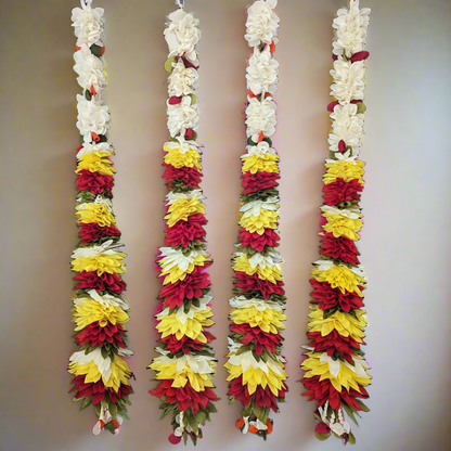 Fabric Garlands Yellow - Red (Pair)