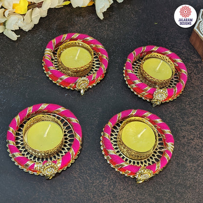 Red-Pink Bangle Tea -Light Holders