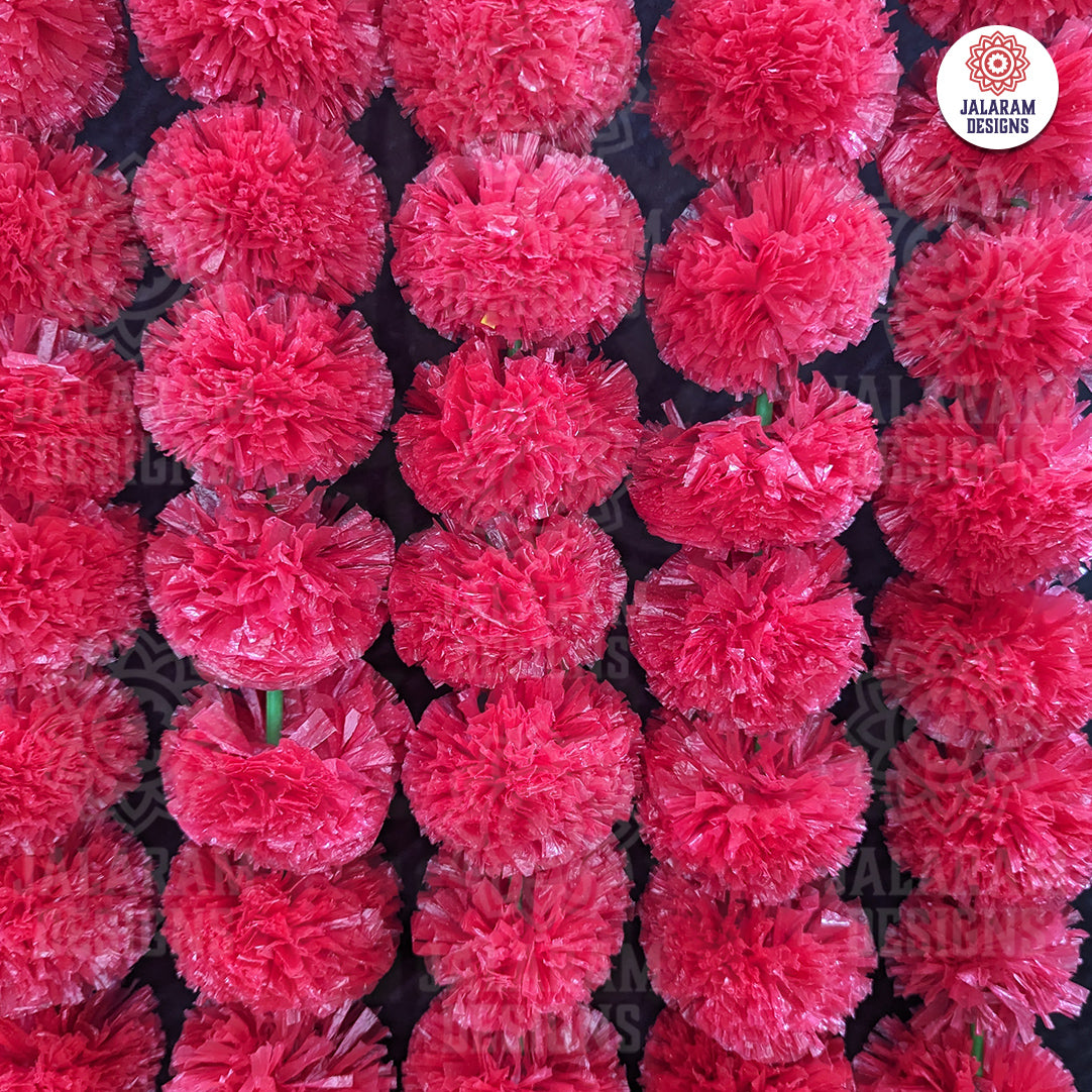 Pink Marigold Flower Festive Danglers