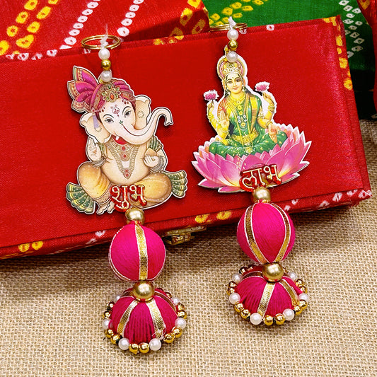 Laxmi Ganesha Shubh Labh With Ball Hanging