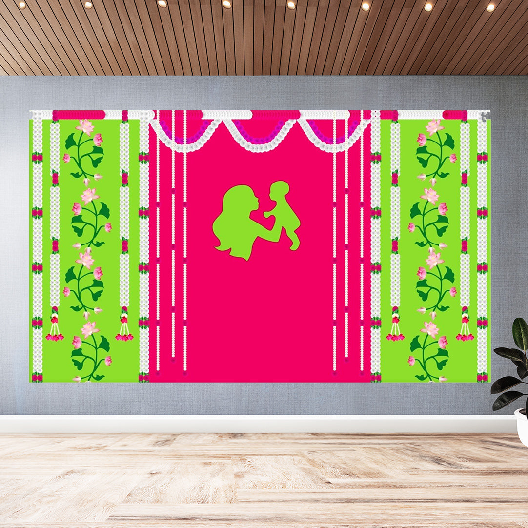 Baby Shower Decoration Design Backdrop (5x8) FT