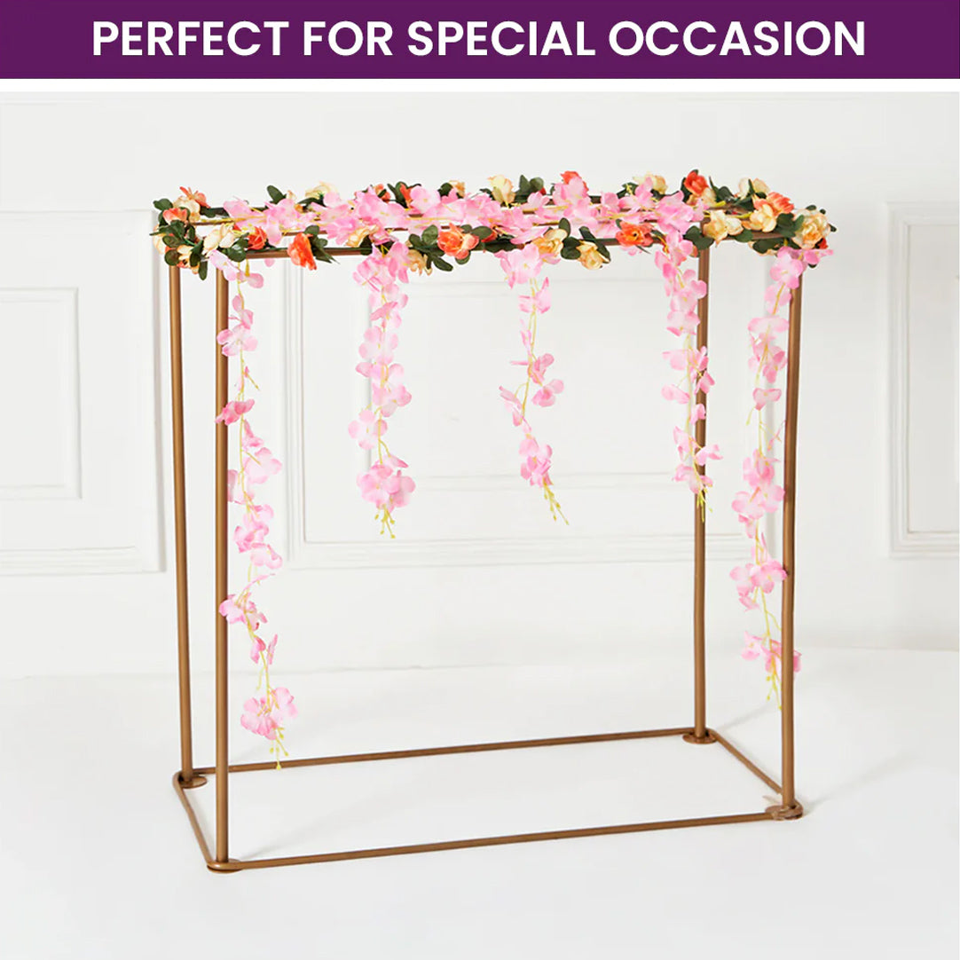 Square Mandap Backdrop Stand for Decoration Christmas, Ganpati Sthapna ...
