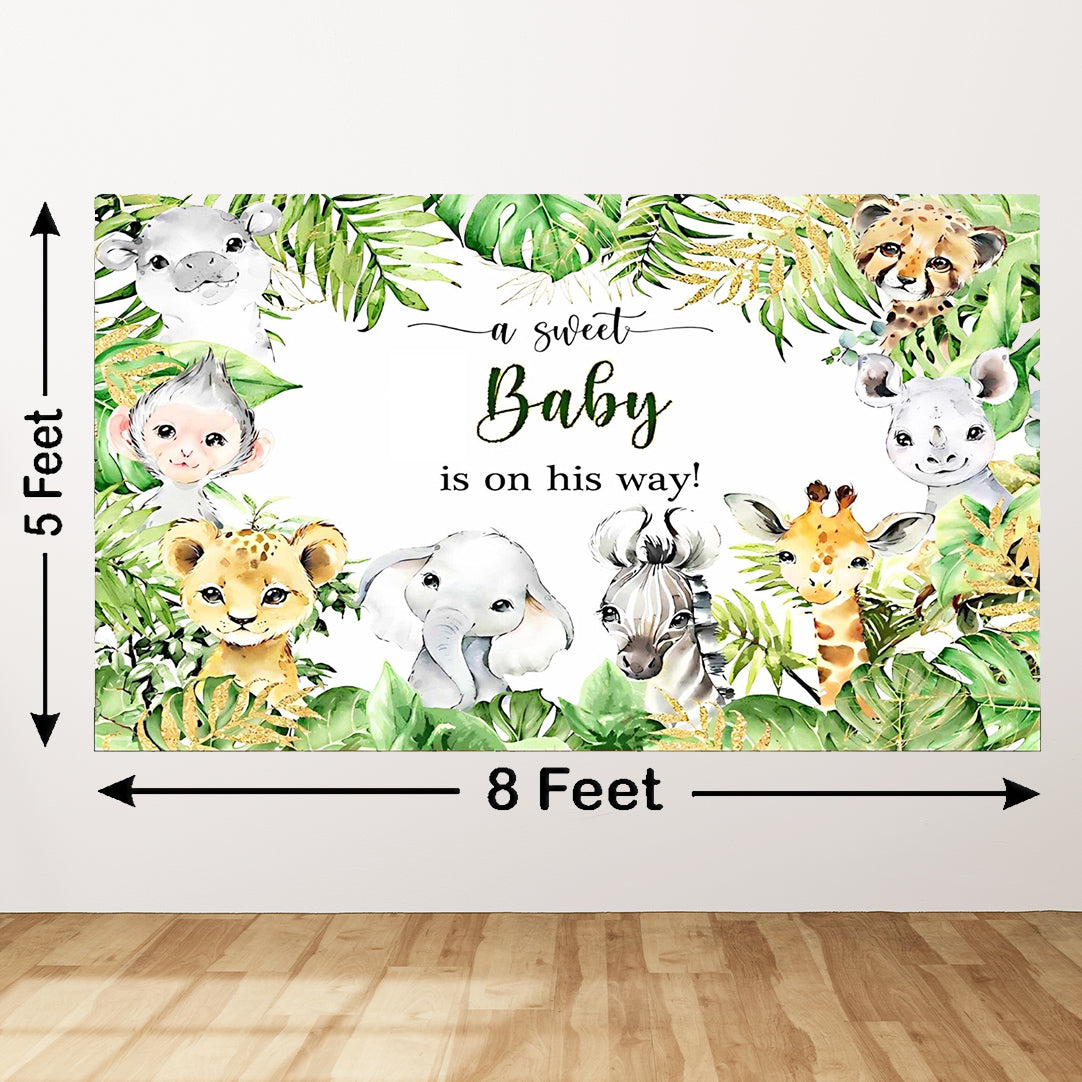 Baby Shower Decoration Design Backdrop (5x8) FT