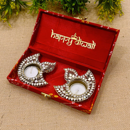 Diwali Hamper | Diya Shape Mirror Diya Gift Set | Festive Gifting & Pooja Favors