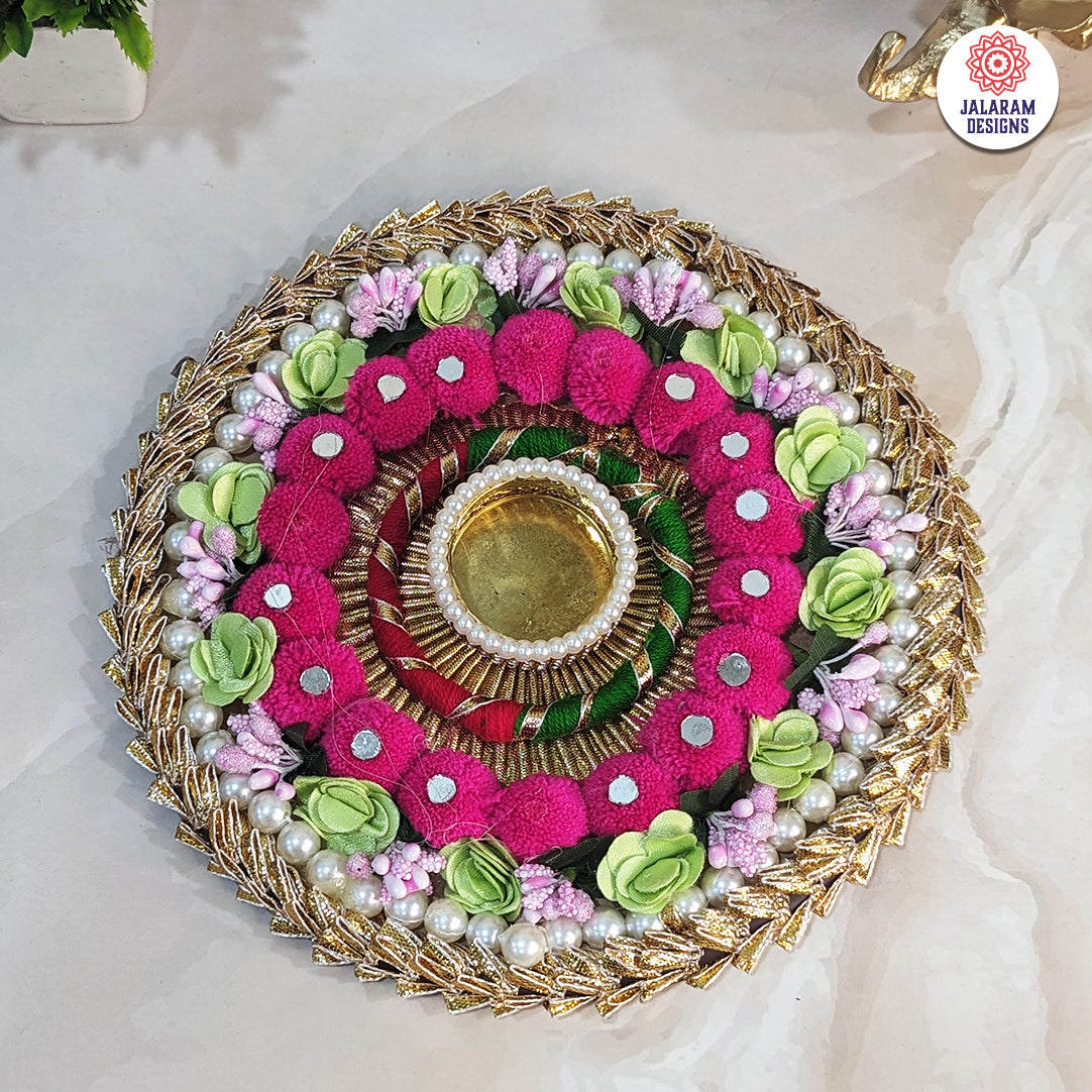 Pearl And Pom Pom Rangoli