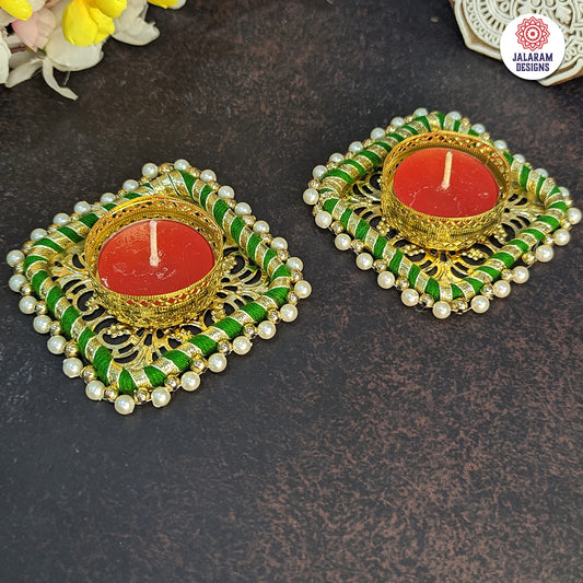 Decorative Ring Diya - Square