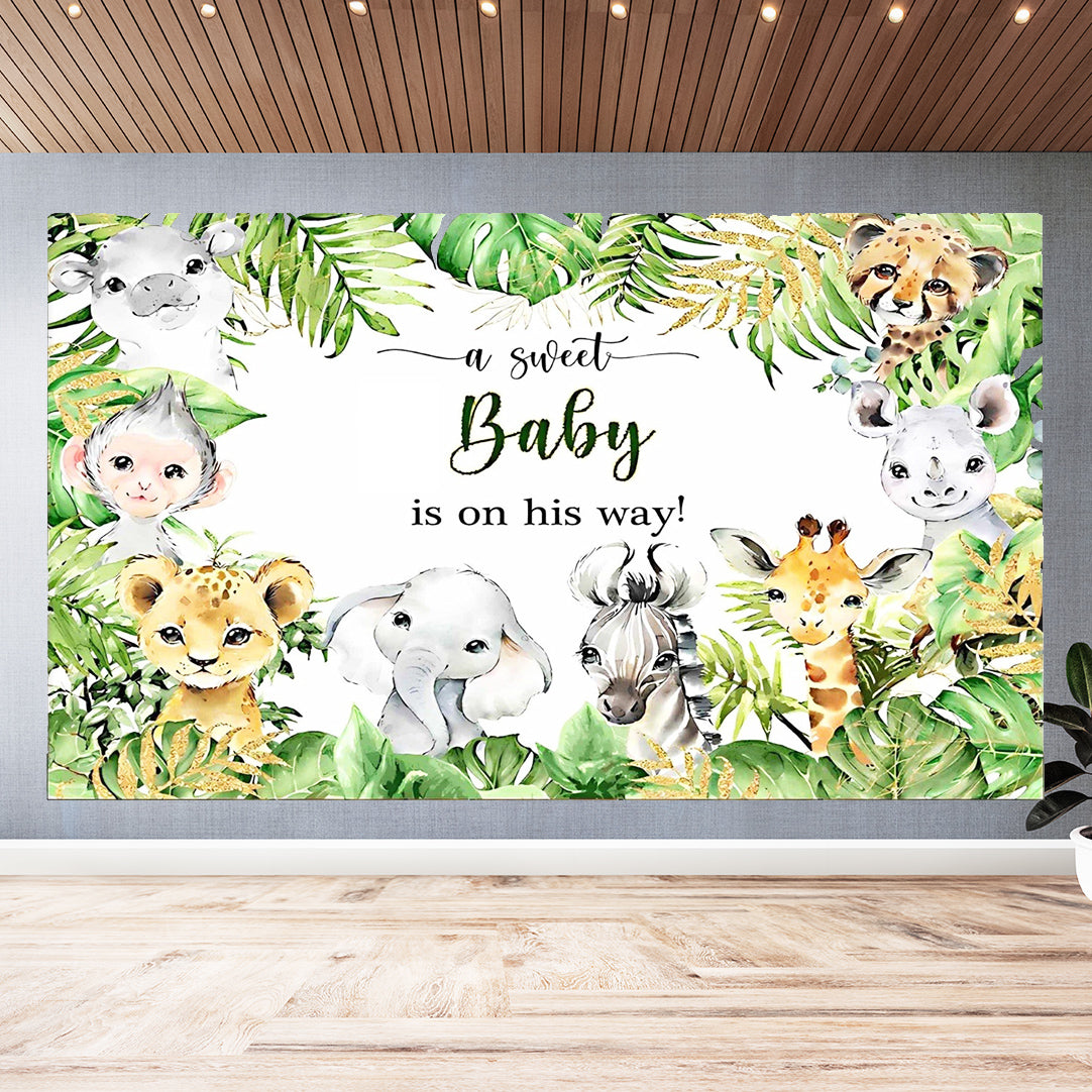 Baby Shower Decoration Design Backdrop (5x8) FT