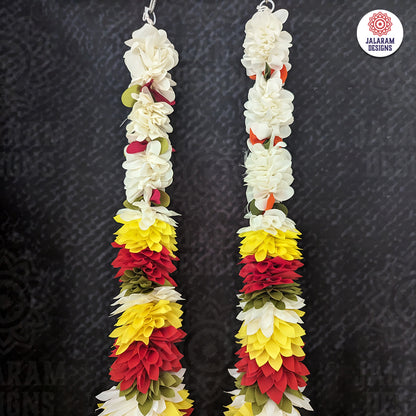 Fabric Garlands Yellow - Red (Pair)