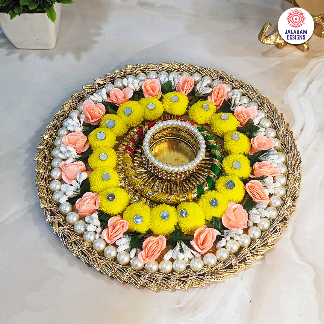 Pearl And Pom Pom Rangoli